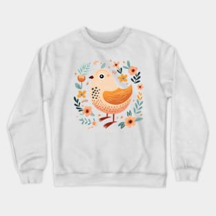 Scandinavian Folk Art Bird Crewneck Sweatshirt